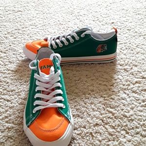 FAMU SNEAKER/SKICKS/ORANGE & GREEN/SIZE 11